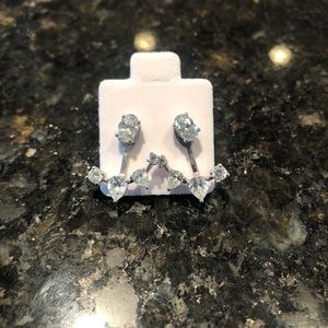 Diamond ear hugger earrings